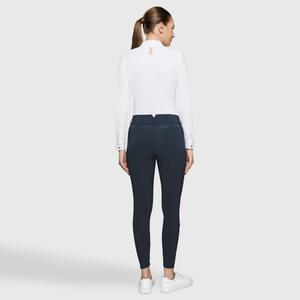 Mid grip riding Trousers for women Samshield Delice Flower Embroidery image-1