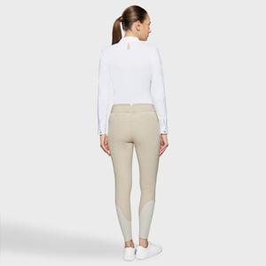 Mid grip riding Trousers for women Samshield Delice Flower Embroidery image-1