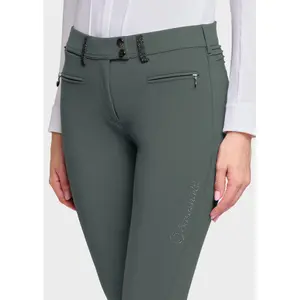 Pantalon équitation mid grip femme Samshield Adele Crystal Fabric image-2