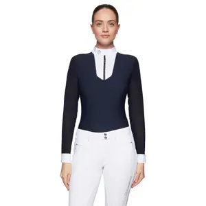 Dames wedstrijdpolo met lange mouwen Samshield Faustine Premium