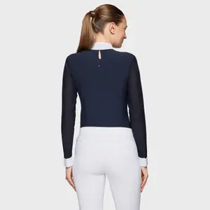 Dames wedstrijdpolo met lange mouwen Samshield Faustine Premium image-1