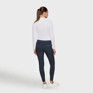 Damskie spodnie jeździeckie o średniej przyczepności Samshield Adele Spring Flower image-1