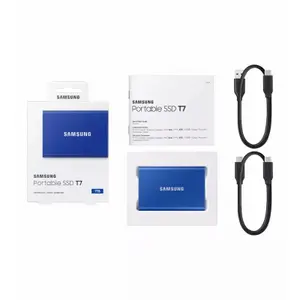 Disque dur SSD Externe Samsung T7 1T Bleu *MU-PC1T0H/WW image-4