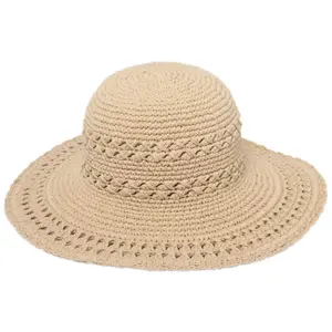 Wide Brim Crocheted Cotton Hat Women San Diego Hat image-2