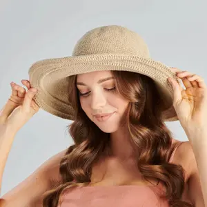 Original Wide Brim Crochet Cotton Hat Woman San Diego Hat image-3