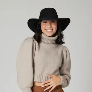 Sewn-Woven Faux Suede Hat Women San Diego Hat Pioneer image-2