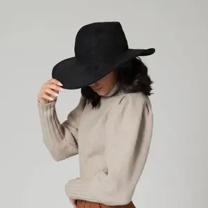 Sewn-Woven Faux Suede Hat Women San Diego Hat Pioneer image-3