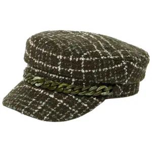 Women's Sewn-Woven Tweed Beret San Diego Hat Emmy Lou