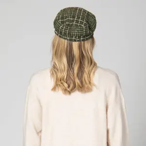 Women's Sewn-Woven Tweed Beret San Diego Hat Emmy Lou image-4