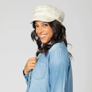 Women's Sewn-Woven Tweed Beret San Diego Hat Emmy Lou image-2
