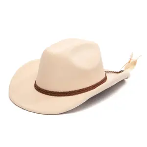 Feather Brim Cowboy Hat Women San Diego Hat Cattleman's Crease