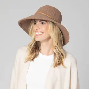 Women's Soft Wool Blend Hat with Leather Cord Trim San Diego Hat Park Lane image-4