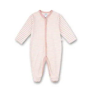 Long sleeve baby girl romper with stripes Sanetta image-0