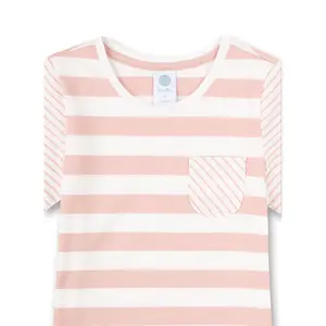 2-piece short pyjamas with stripes for girls Sanetta image-2
