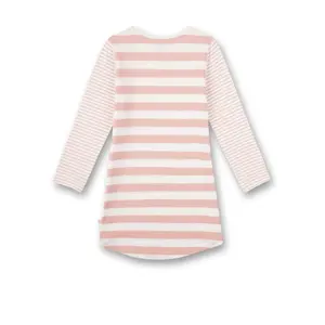 Pyjama dress with stripes and long sleeves for baby girl Sanetta image-1