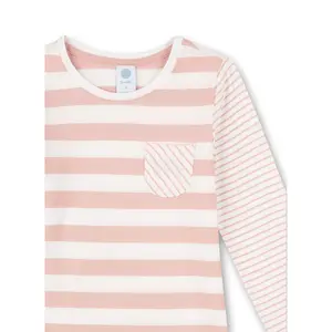 Pyjama dress with stripes and long sleeves for baby girl Sanetta image-2