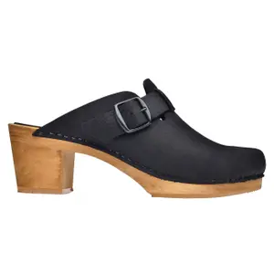 Damskie chodaki Sanita Wood-Malulo Square