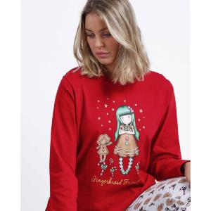 Schlafanzug im Lebkuchen-Look mit langen Ärmeln für Damen Santoro London image-2