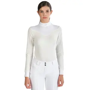 Chemise d'équitation de concours manches longues femme Sarm Hippique Dalia image-0