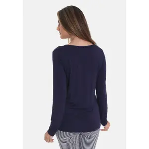 Nattlinne med långa ärmar randig kvinna Sassa Casual Comfort image-1