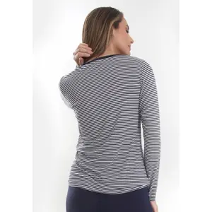 Nattlinne med långa ärmar randig kvinna Sassa Casual Comfort image-1