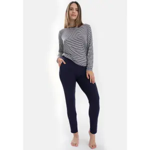 Gestreifte Pyjamahose Damen Sassa Casual Comfort image-2