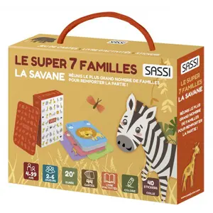 Card games Sassi Le Super 7 Familles. La Savane image-1