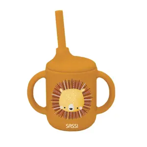 Tazza con cannuccia per bambini Sassi Chompy le Lion image-0