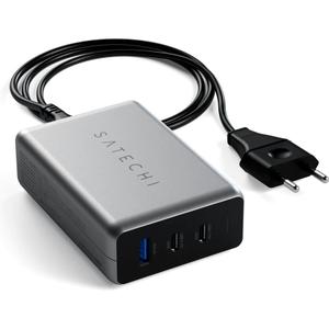 Adaptateur secteur 1x port USB-A + 2x port USB-C 100W Satechi Compact GaN Charger image-2