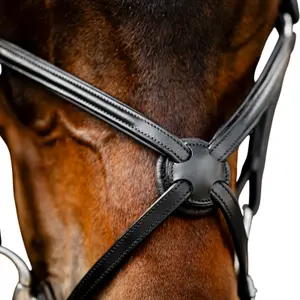 Crossed Leather Nasal Headcollar Horseware image-2