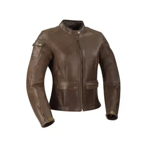 Casaco de motociclista de couro para mulheres Segura babylone