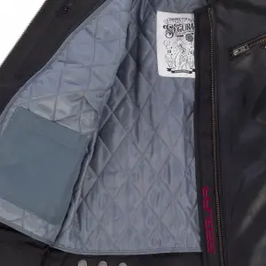 Casaco de motociclista de couro para mulheres Segura devon image-5