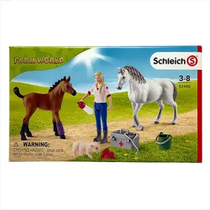 Figurine Schleich Arztbesuch bei Stute und Fohlen (42486) image-0