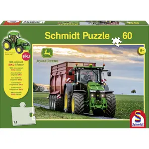 60-piece j deere puzzle + siku tractor Schmidt Spiele image-0