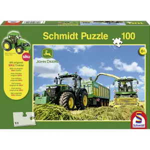 100-piece j deere+tractor puzzle Schmidt Spiele Siku image-0