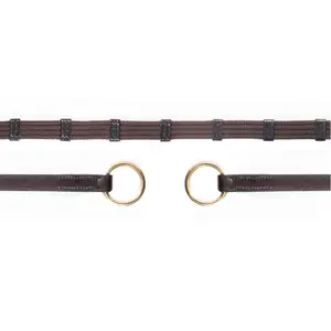 Schockemöhle double ring leather reins for horse image-0
