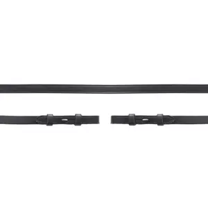 Double-buckle leather reins with hook and stud for Schockemöhle horse image-1