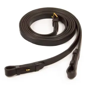 Lederzügel mit Haken und Stopfen ohne Stopp für Pferde Schockemöhle image-0