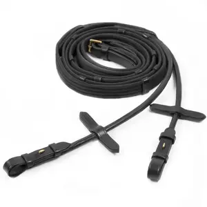 Rênes enroulées en caoutchou pour cheval Schockemöehle Web image-1