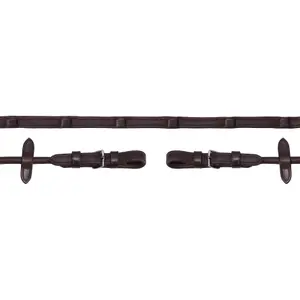 Schockemöehle Durasoft leather rolled reins for horse image-1