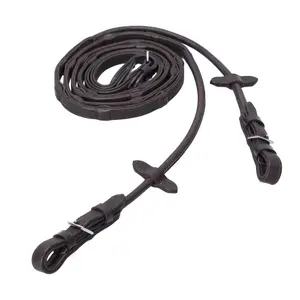 Schockemöhle Durasoft Rolled Grip Leather Reins for Horse image-0