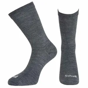 Paire de chaussette tige longue Scholl Merino Ultra Fine Rosso image-1