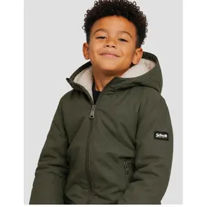 Parka à capuche doublée sherpa enfant Schott image-1