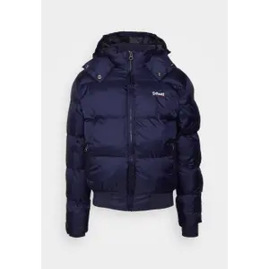 Hooded Puffer Jacket with ribbed hem Schott