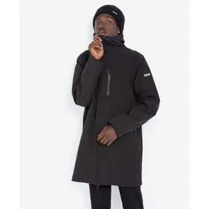 Giacca lunga con zip e cappuccio Schott image-4