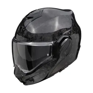 Modular motorcycle helmet Scorpion Exo-tech Evo Onyx Carbon Solid