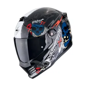 Motorrad-Integralhelm Scorpion Covert FX Skullz