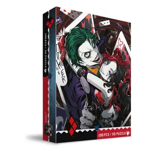 Puzzle 100 pieces 3 dc comics SD Toys The Joker & Harley Quinn Manga image-1