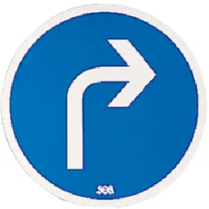 Panneau de sécurité routière - Obligation Droite SEA image-0