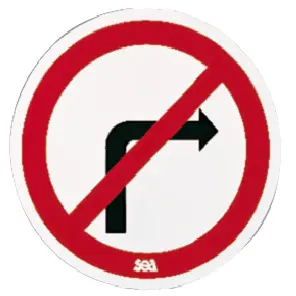 Panneau de sécurité routière - Obligation Droite SEA image-4